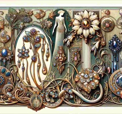 Art Nouveau Postcard Featuring René Lalique'S Jewelry Designs, With Intricate, Ornamental Details And Natural Motifs.