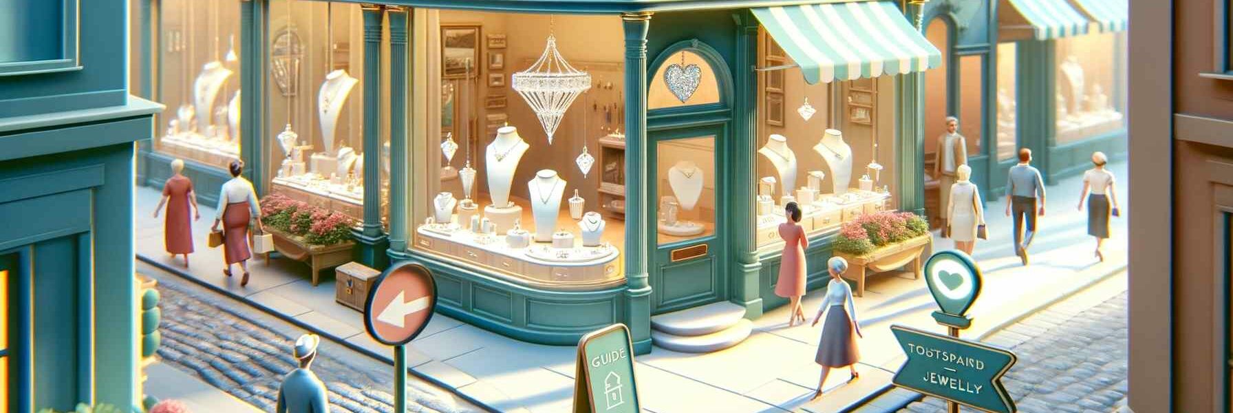 A Bustling Street Scene Depicting The Journey Of Finding Reputable Jewelers, With Diverse Shoppers Looking At Jewelry Shop Displays That Showcase Sparkling Jewels In Clear, Inviting Windows.