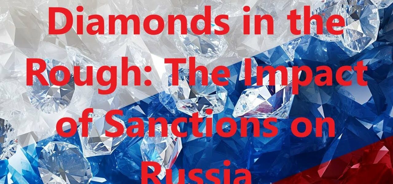 The G7'S Russian Diamond Ban Illusteared By A Russian Flag With A Covering Of Diamonds.