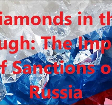 The G7'S Russian Diamond Ban Illusteared By A Russian Flag With A Covering Of Diamonds.