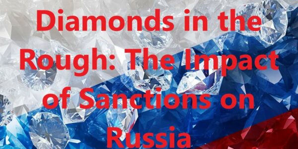 The G7'S Russian Diamond Ban Illusteared By A Russian Flag With A Covering Of Diamonds.