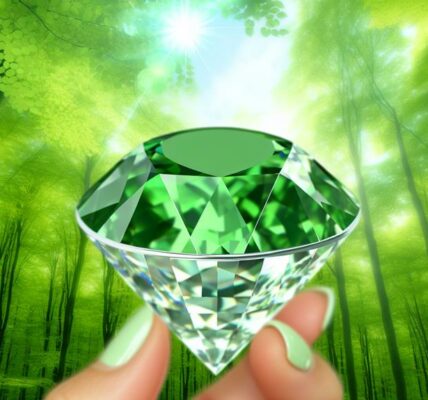 Sustainable Diamond Revolutionizing Industry, Scs 007 Diamond Certification - Illustrated With A Diamond Against A Green Forest Background.